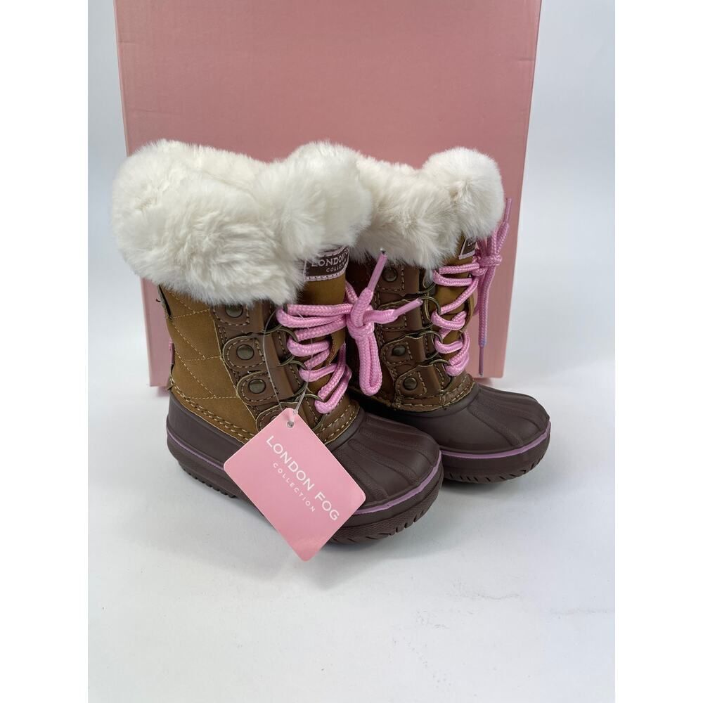 London Fog Collection Baby Girl Faux Fur‎ Lined Boots Size 5 M